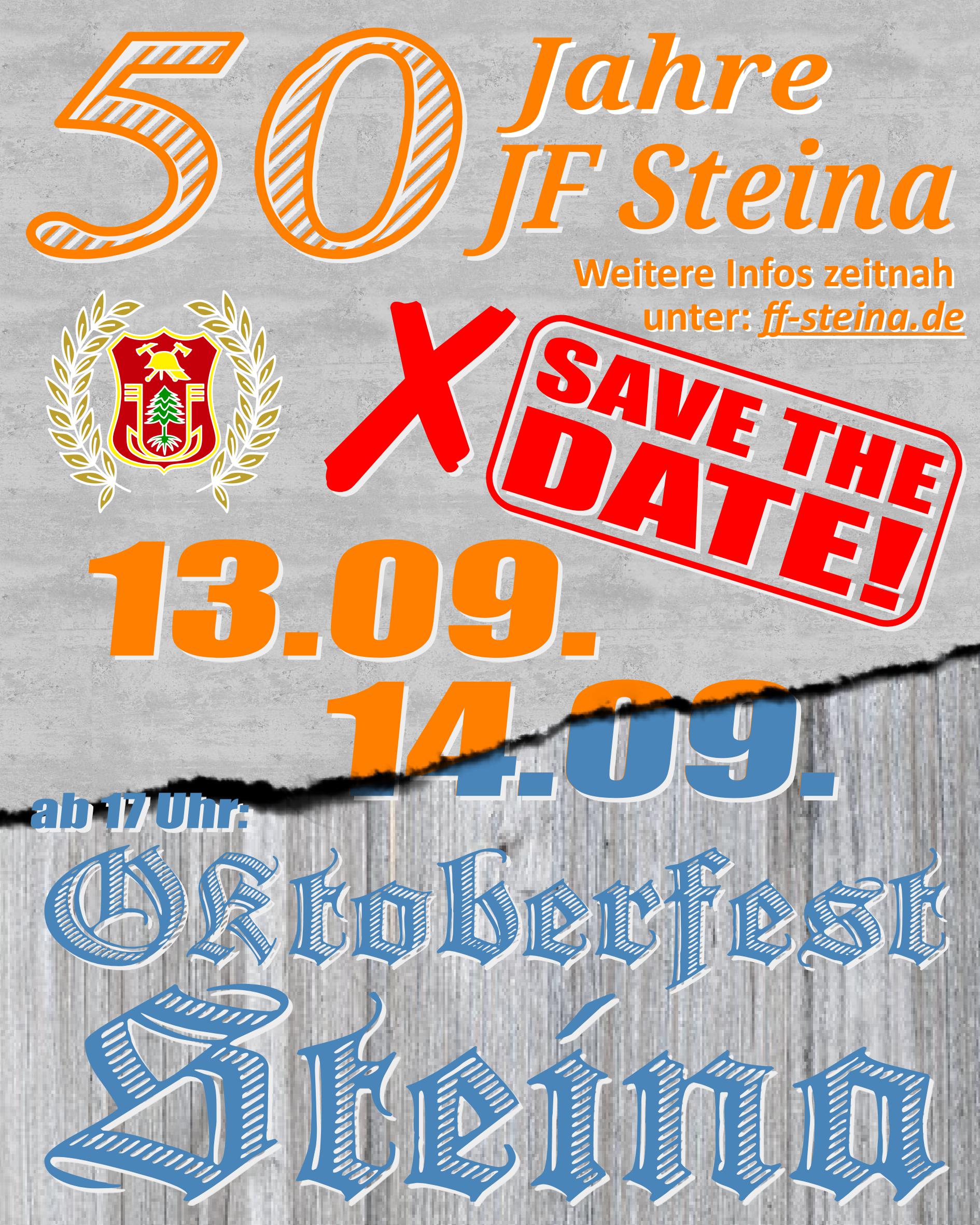 Read more about the article Jubiläum 50 Jahre JF-Steina & Oktoberfest