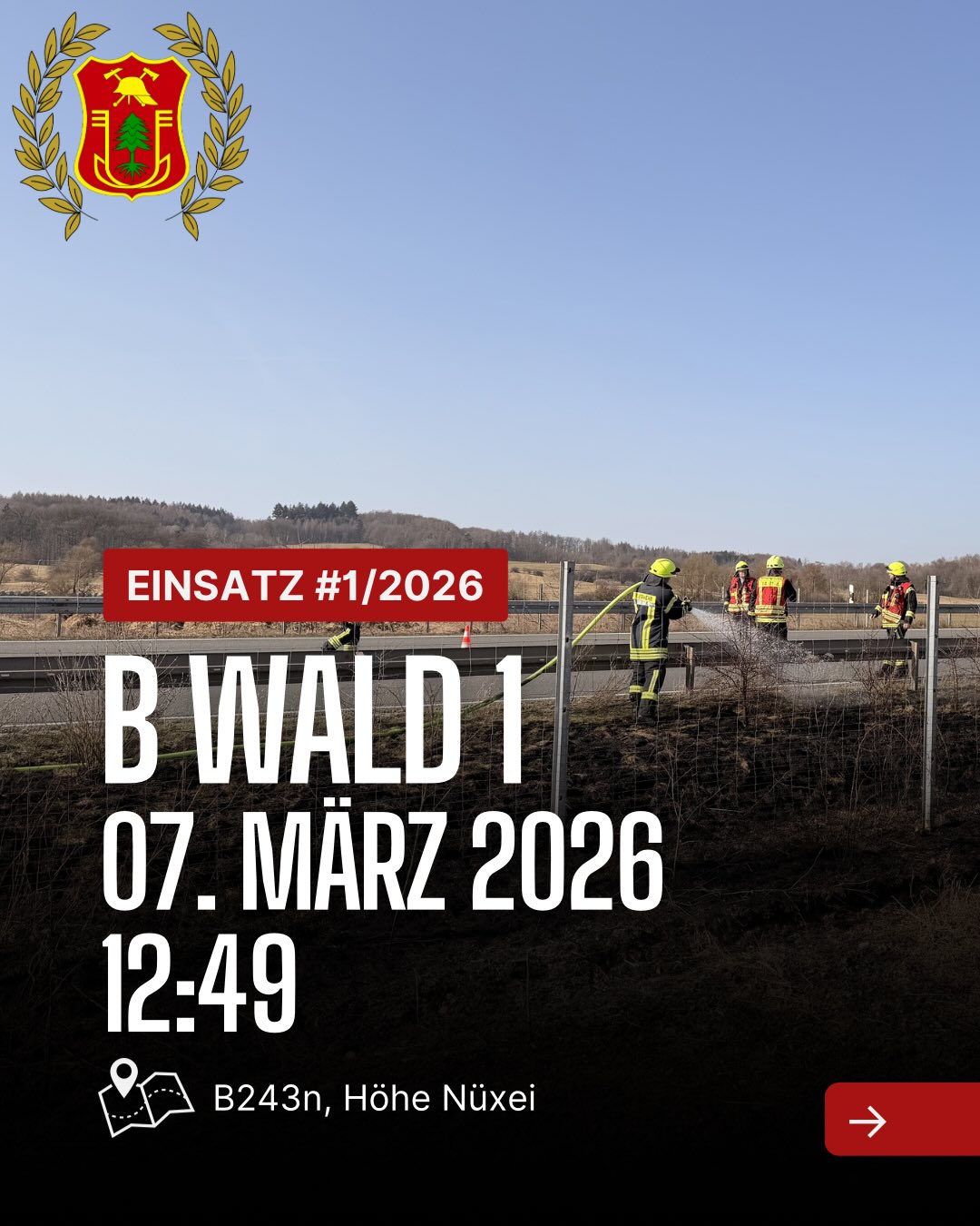 Mehr über den Artikel erfahren ❗️Einsatz❗️ 📟 Alarm: /2026 📆 Datum: 07. März 2026 um 12:49 📩 …