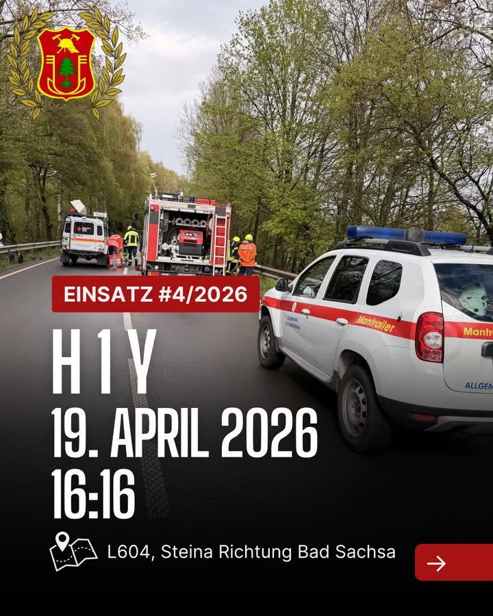 Mehr über den Artikel erfahren ❗️Einsatz❗️ 📟 Alarm: /2026 📆 Datum: 19. April 2026 um 16:16 📩 …