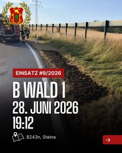 Mehr über den Artikel erfahren ❗️Einsatz❗️ 📟 Alarm: /2026 📆 Datum: 28. Juni 2026 um 19:12 📩 …