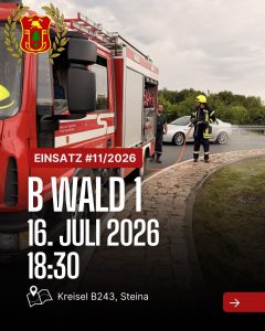 Mehr über den Artikel erfahren ❗️Einsatz❗️ 📟 Alarm: /2026 📆 Datum: 16. Juli 2026 um 18:30 📩 …