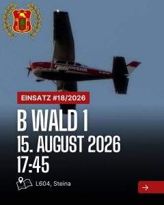 Mehr über den Artikel erfahren ❗️Einsatz❗️ 📟 Alarm: /2026 📆 Datum: 15. August 2026 um 17:45 📩 …